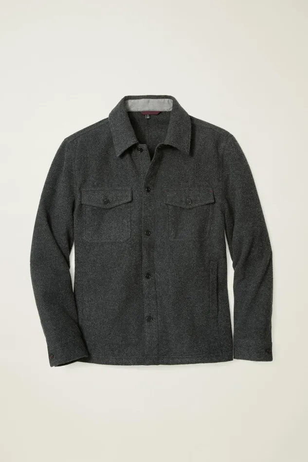 Men Flannels and Shirt Jackets Bonobos Japanese Wool Jacket Charcoal