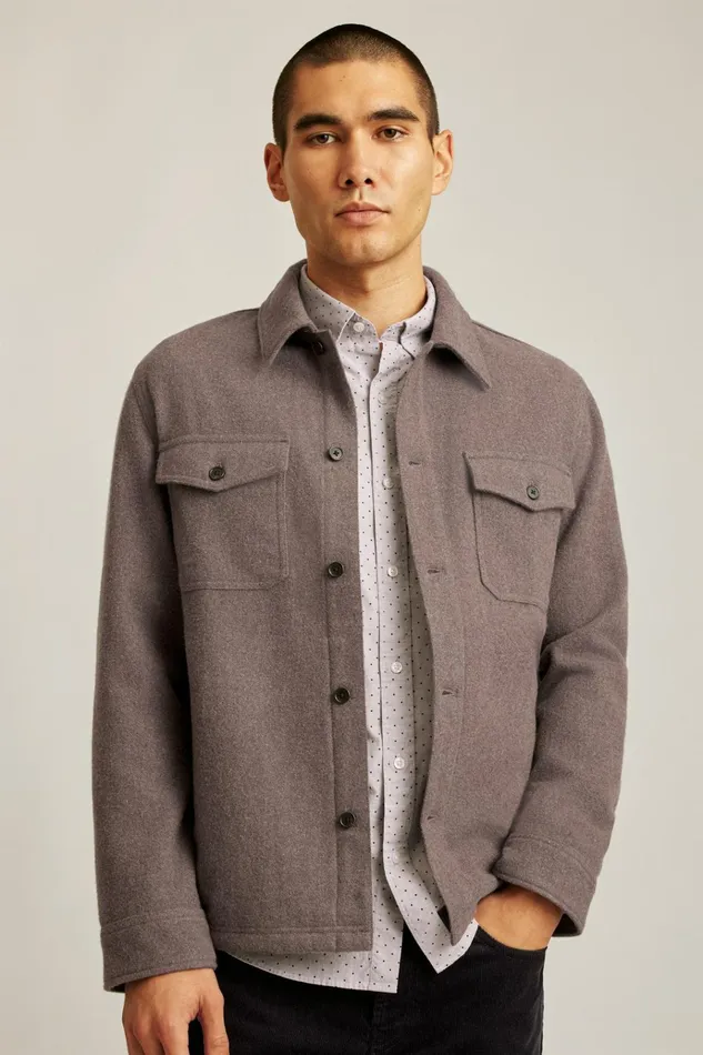 Men Flannels and Shirt Jackets Bonobos Japanese Wool Jacket Dried Rose