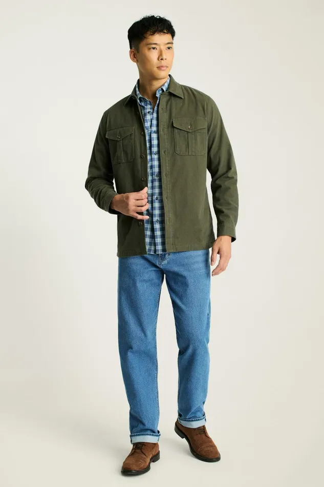 Men Flannels and Shirt Jackets Bonobos Moleskin Overshirt Heather Olive Green Men Flannels and Shirt Jackets Bonobos Moleskin Overshirt Heather Olive Green