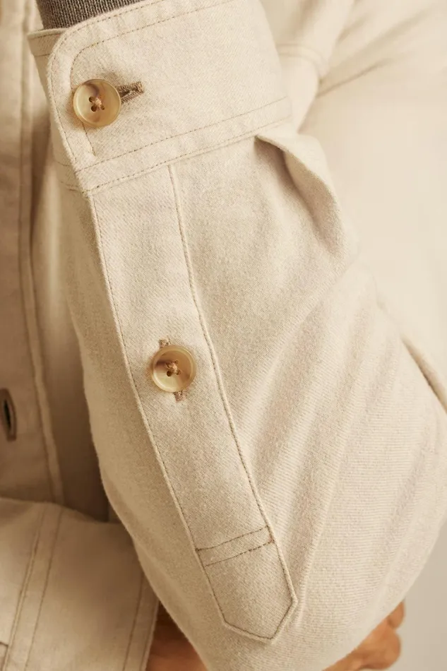 Men Flannels and Shirt Jackets Bonobos Moleskin Overshirt Sandstone