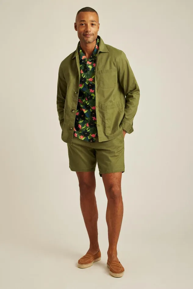 Men Flannels and Shirt Jackets Bonobos Stretch Broken In Overshirt Olive Green Men Flannels and Shirt Jackets Bonobos Stretch Broken In Overshirt Olive Green