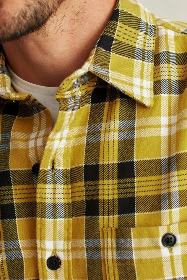Men Flannels and Shirt Jackets Bonobos Stretch Flannel Shirt Big Sky Plaid