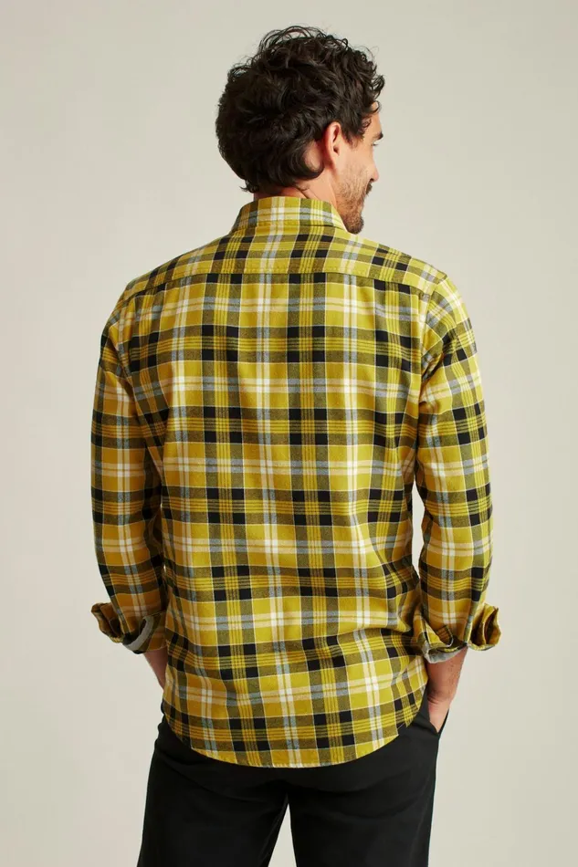 Men Flannels and Shirt Jackets Bonobos Stretch Flannel Shirt Big Sky Plaid