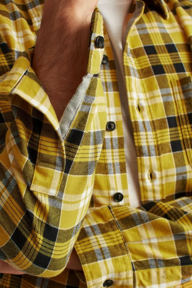 Men Flannels and Shirt Jackets Bonobos Stretch Flannel Shirt Big Sky Plaid
