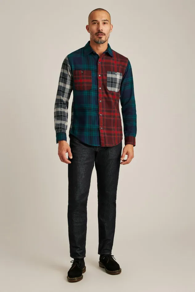 Men Flannels and Shirt Jackets Bonobos Stretch Flannel Shirt Holiday Fun