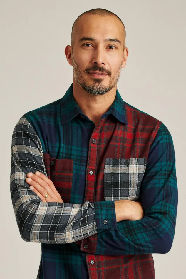 Men Flannels and Shirt Jackets Bonobos Stretch Flannel Shirt Holiday Fun