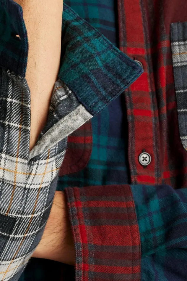 Men Flannels and Shirt Jackets Bonobos Stretch Flannel Shirt Holiday Fun