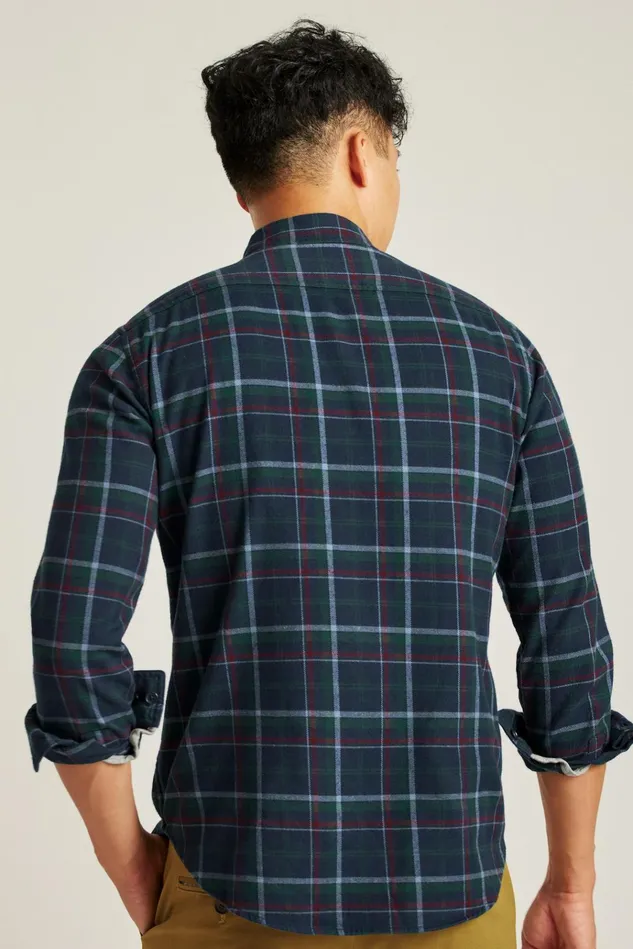 Men Flannels and Shirt Jackets Bonobos Stretch Flannel Shirt Holiday Plaid