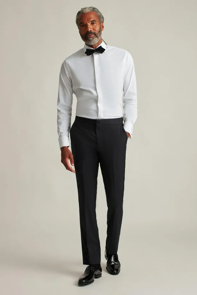Men Formal Dress Shirts Bonobos Empire Stretch Tuxedo Shirt White