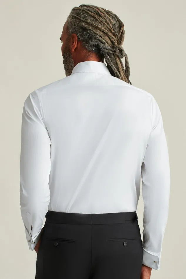 Men Formal Dress Shirts Bonobos Empire Stretch Tuxedo Shirt White