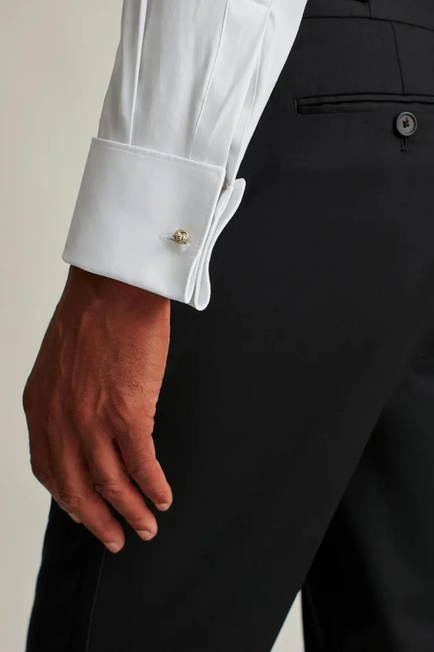 Men Formal Dress Shirts Bonobos Empire Stretch Tuxedo Shirt White