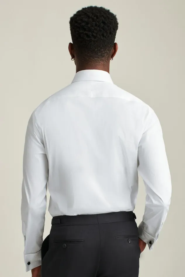 Men Formal Dress Shirts Bonobos Empire Stretch Tuxedo Shirt White With Studs