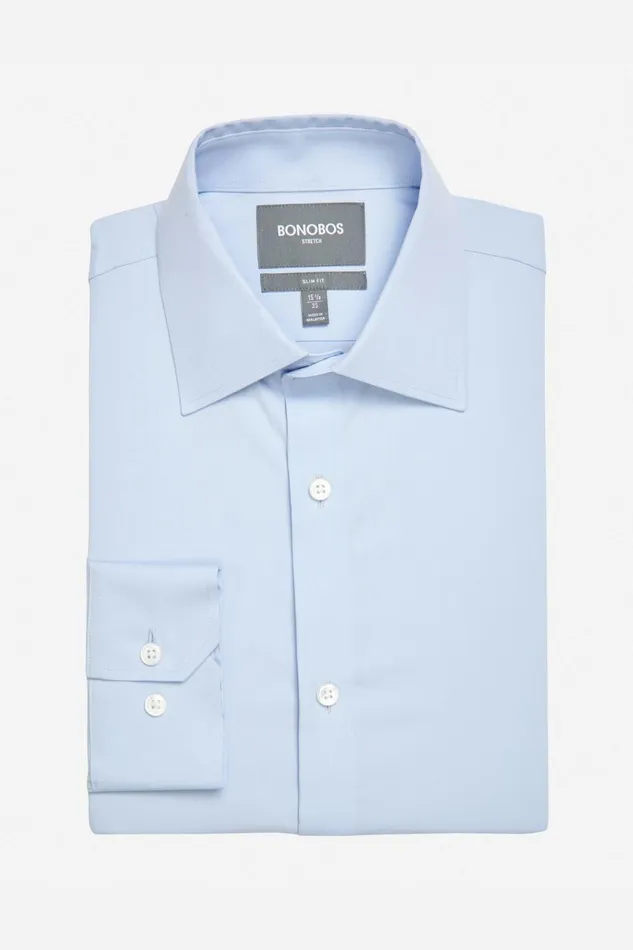 Men Formal Dress Shirts Bonobos Jetsetter Stretch Dress Shirt Extended Sizes Solid Light Blue Men Formal Dress Shirts Bonobos Jetsetter Stretch Dress Shirt Extended Sizes Solid Light Blue