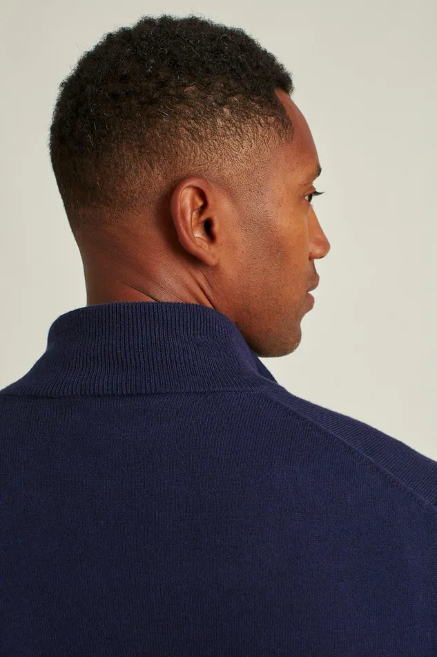 Men Golf Outerwear and Layering Bonobos Soft Air Golf HalfZip Navy With Mint Stripe
