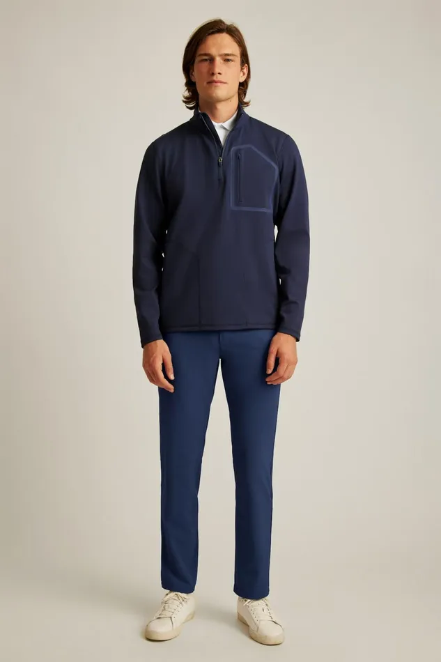 Men Golf Outerwear and Layering Bonobos The Elements Half Zip Navy