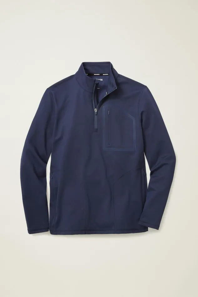 Men Golf Outerwear and Layering Bonobos The Elements Half Zip Navy