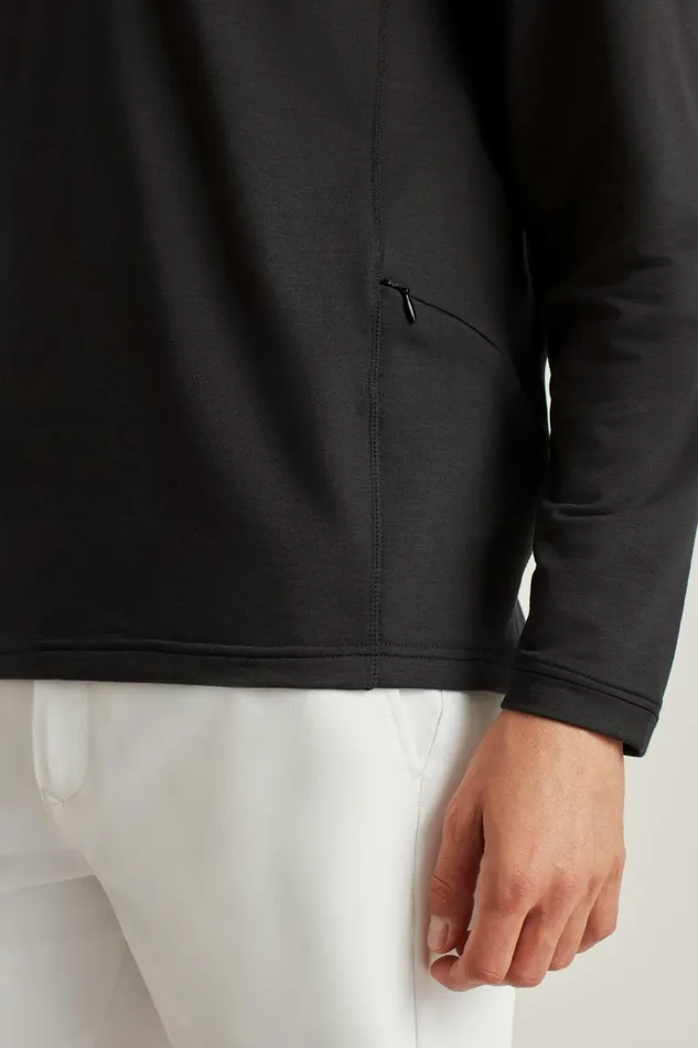 Men Golf Outerwear and Layering Bonobos The Playthrough Performance Golf Half Zip Black
