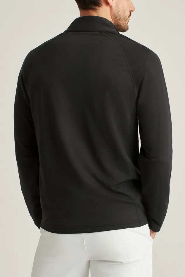 Men Golf Outerwear and Layering Bonobos The Playthrough Performance Golf Half Zip Black
