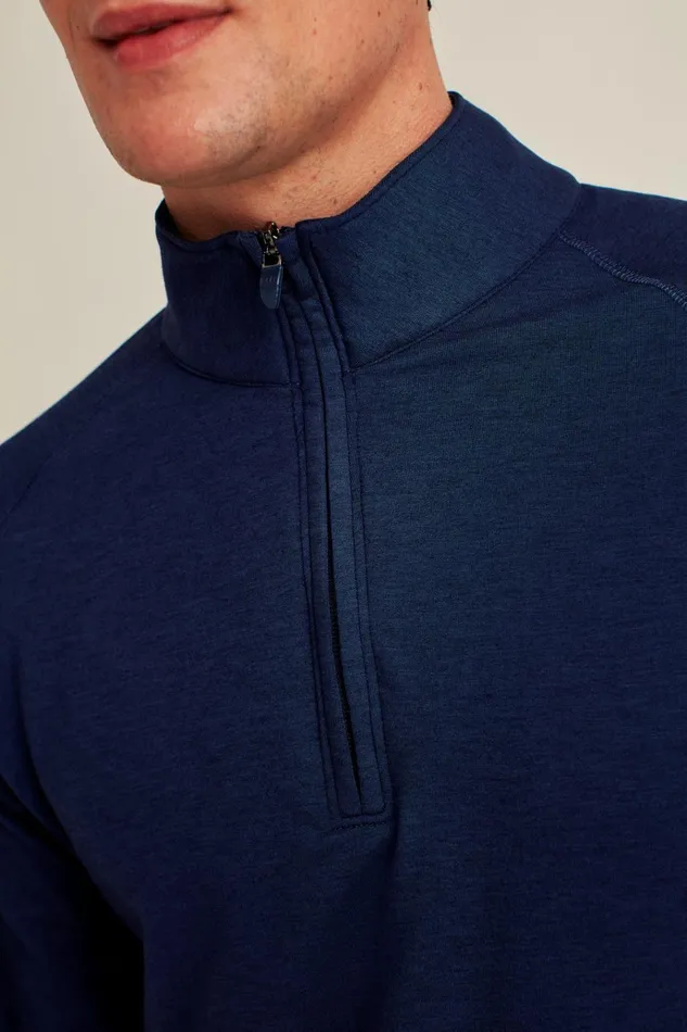 Men Golf Outerwear and Layering Bonobos The Playthrough Performance Golf Half Zip Navy