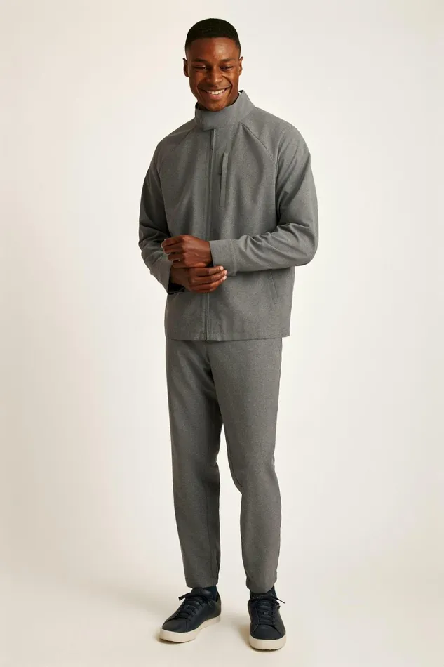 Men Golf Outerwear and Layering Bonobos Tour Harrington Golf Jacket Charcoal Heather Men Golf Outerwear and Layering Bonobos Tour Harrington Golf Jacket Charcoal Heather