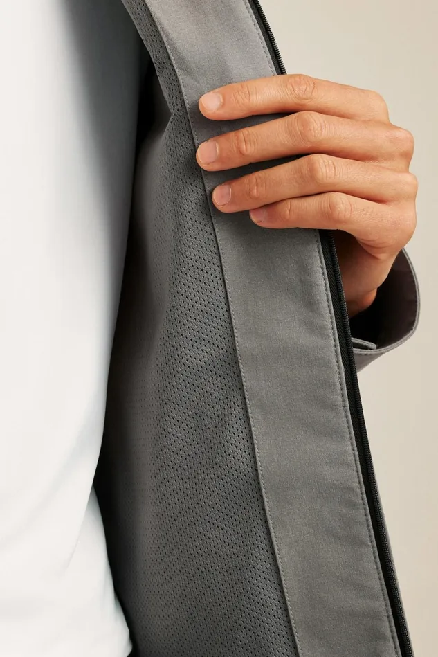 Men Golf Outerwear and Layering Bonobos Tour Harrington Golf Jacket Lava Smoke Dark Grey