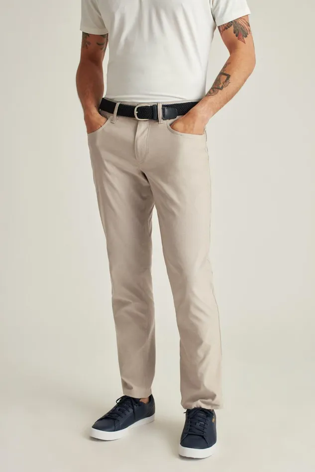 Men Golf Pants Bonobos Lightweight 5Pocket Golf Pant Heather Khaki