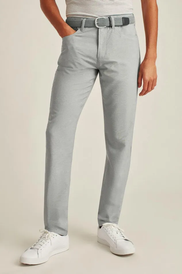 Men Golf Pants Bonobos Performance Link 5Pocket Pants Heather Grey