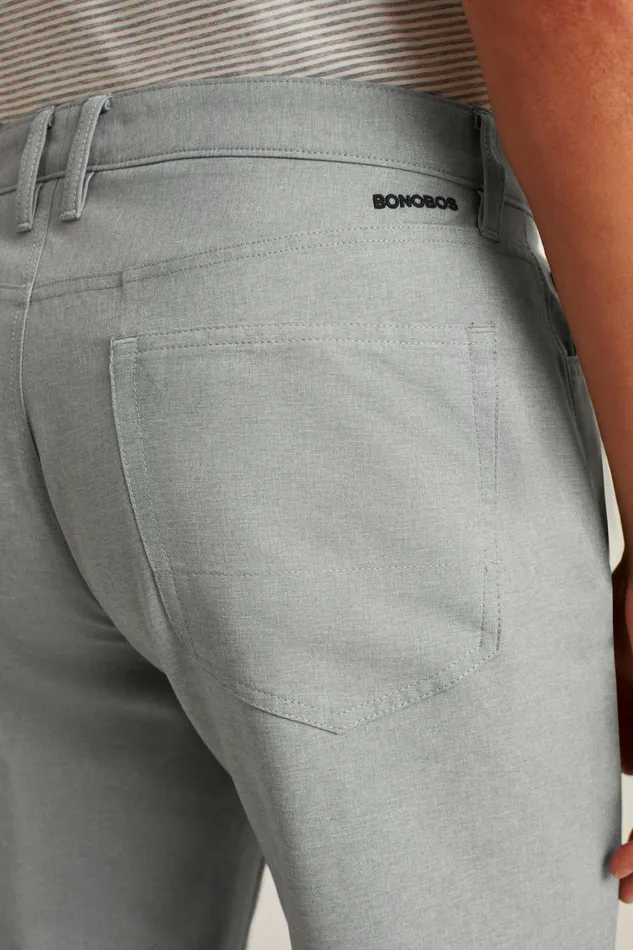 Men Golf Pants Bonobos Performance Link 5Pocket Pants Heather Grey