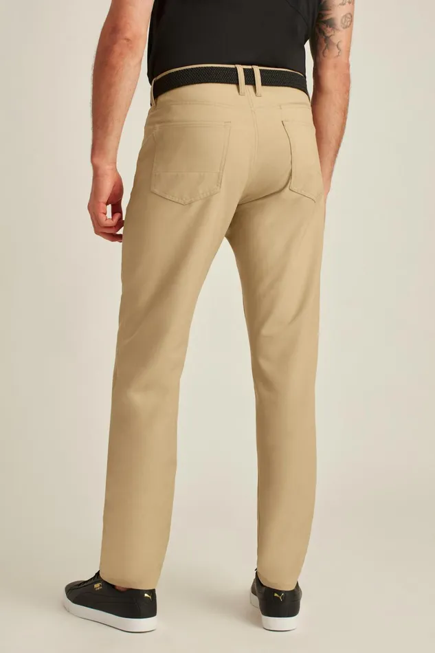 Men Golf Pants Bonobos Performance Link 5Pocket Pants Oak Khaki