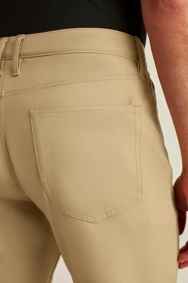 Men Golf Pants Bonobos Performance Link 5Pocket Pants Oak Khaki