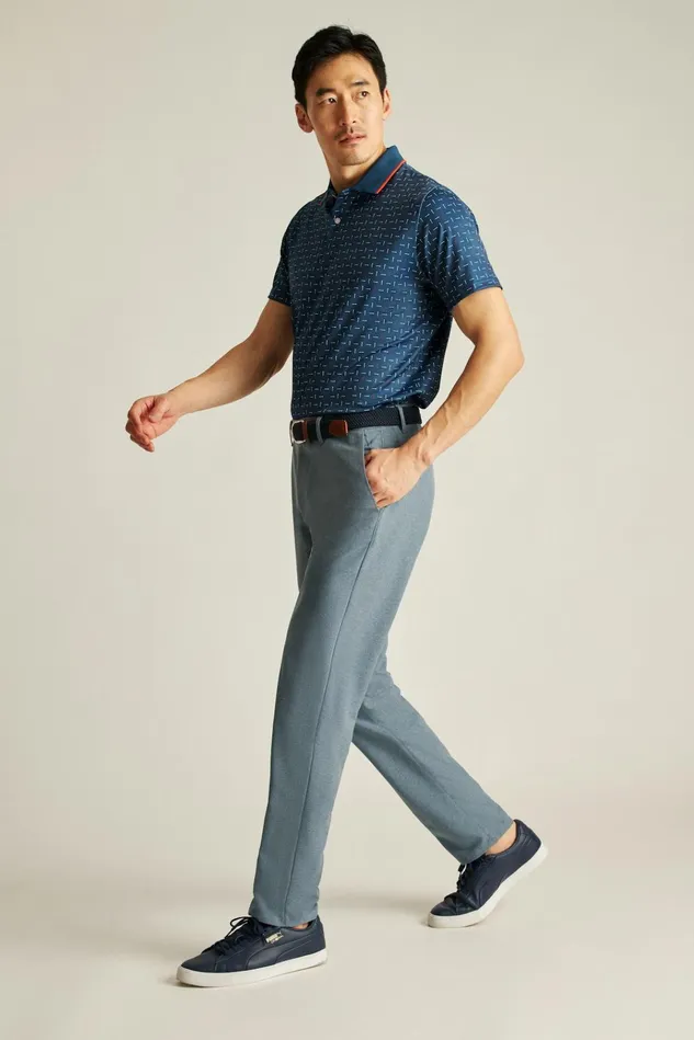Men Golf Pants Bonobos Performance Link Pants Space Blue Heather