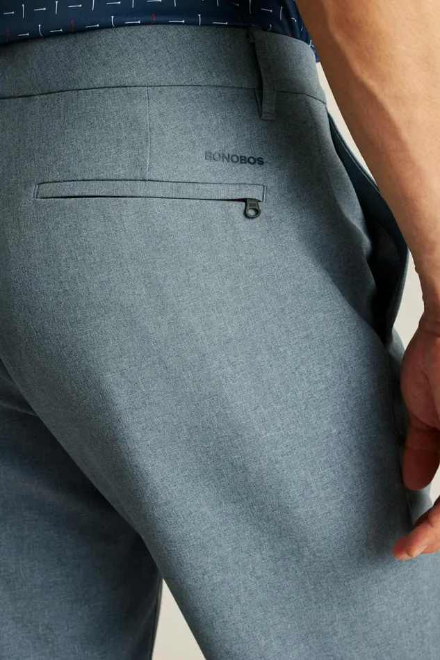 Men Golf Pants Bonobos Performance Link Pants Space Blue Heather