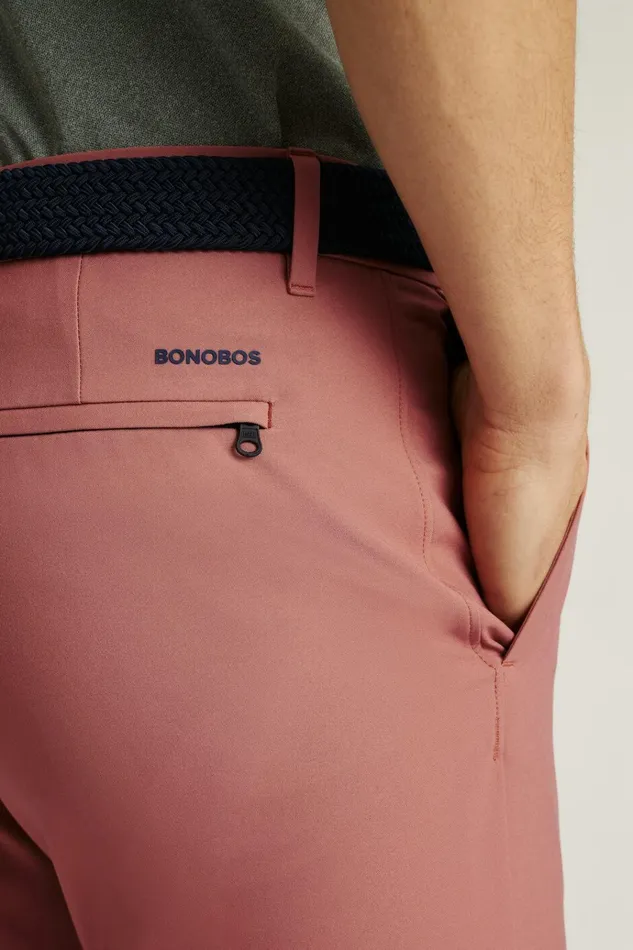 Men Golf Pants Bonobos Performance Link Pants Withered Rose