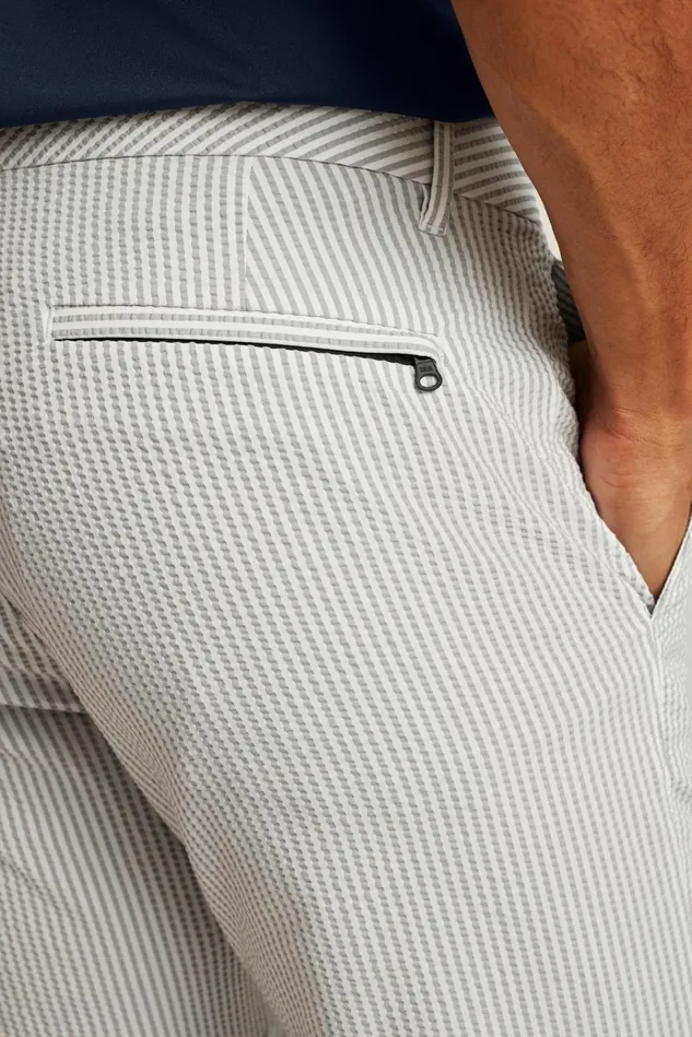 Men Golf Pants Bonobos Performance Seersucker Golf Pant Grey And White Stripe