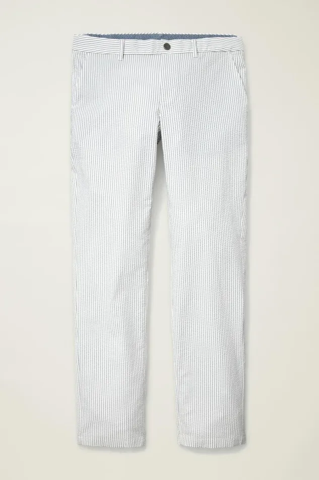 Men Golf Pants Bonobos Performance Seersucker Golf Pant Grey And White Stripe