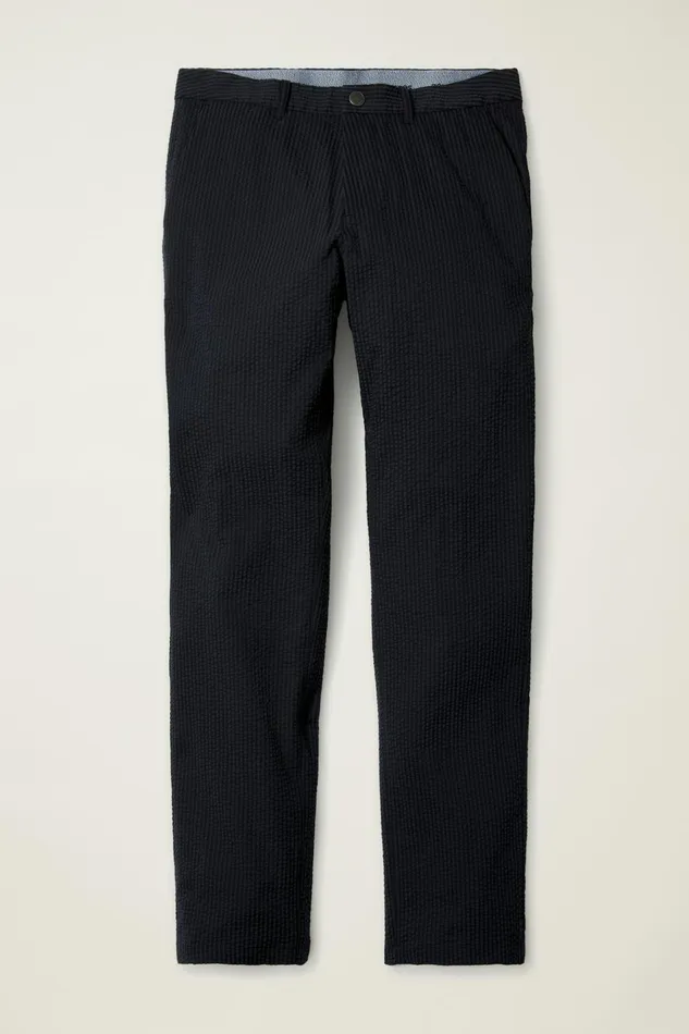 Men Golf Pants Bonobos Performance Seersucker Golf Pant Navy Seersucker Stripe
