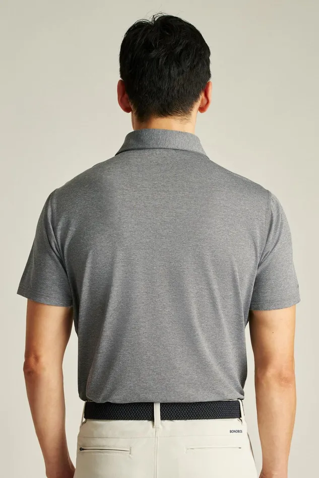 Men Golf Polos and Tops Bonobos All Day Zip Golf Polo Heather Grey