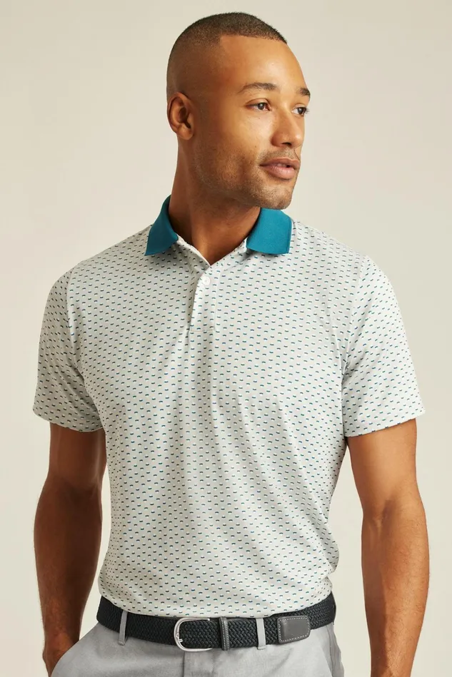 Men Golf Polos and Tops Bonobos Limited Edition Performance Golf Polo Ace Micro Geo Grey
