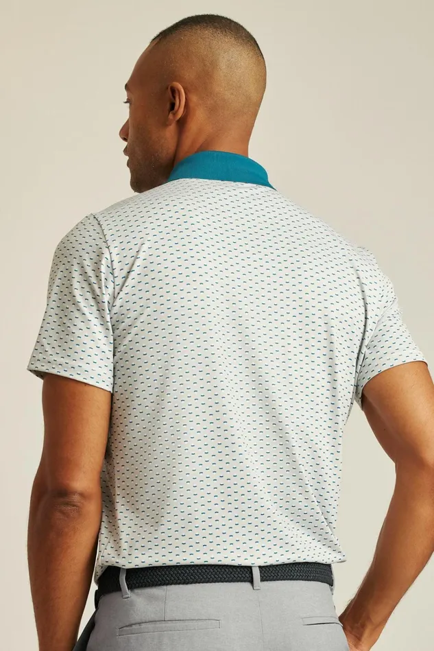 Men Golf Polos and Tops Bonobos Limited Edition Performance Golf Polo Ace Micro Geo Grey