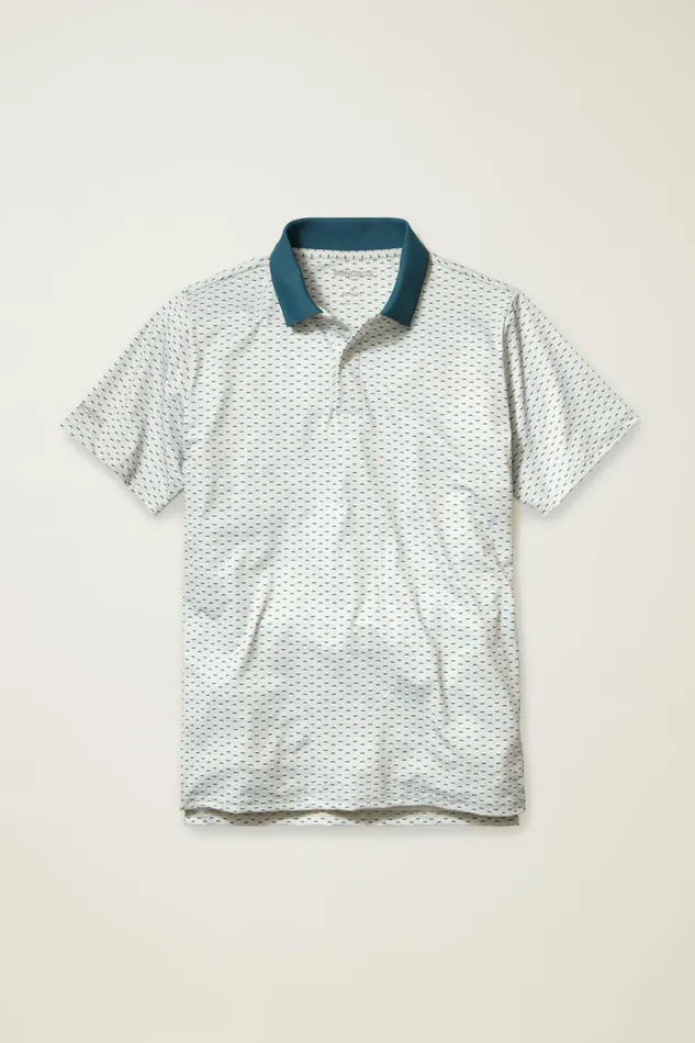 Men Golf Polos and Tops Bonobos Limited Edition Performance Golf Polo Ace Micro Geo Grey