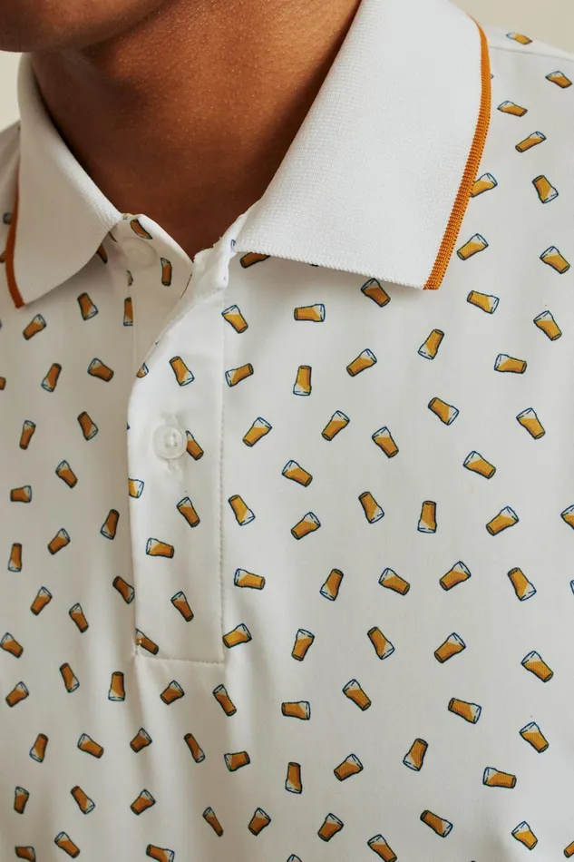 Men Golf Polos and Tops Bonobos Limited Edition Performance Golf Polo Brews After Birdies