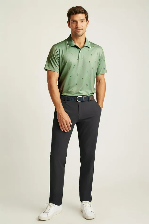 Men Golf Polos and Tops Bonobos Limited Edition Performance Golf Polo Green Woodpecker Cheers Men Golf Polos and Tops Bonobos Limited Edition Performance Golf Polo Green Woodpecker Cheers