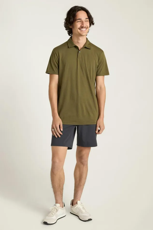 Men Golf Polos and Tops Bonobos Pima Performance Polo Dark Olive Green