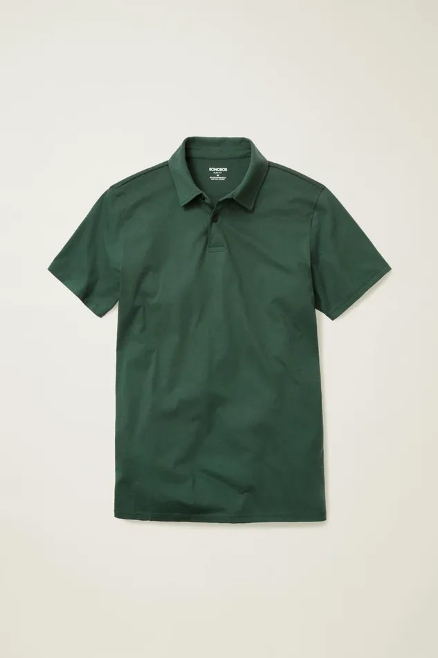 Men Golf Polos and Tops Bonobos Pima Performance Polo Green Gables