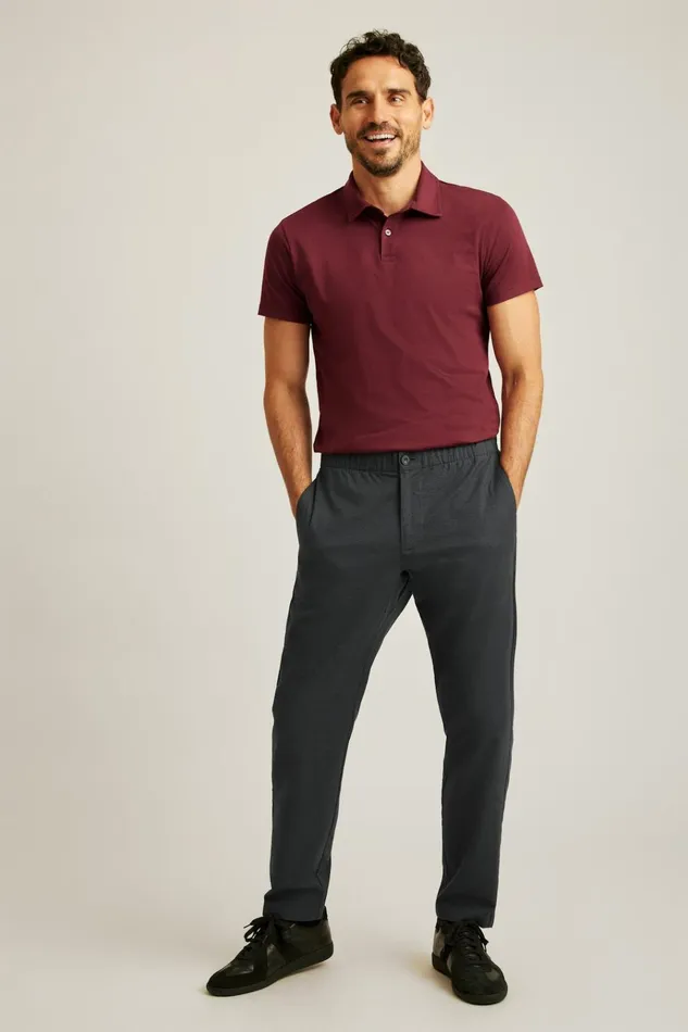 Men Golf Polos and Tops Bonobos Pima Performance Polo Tawny Port