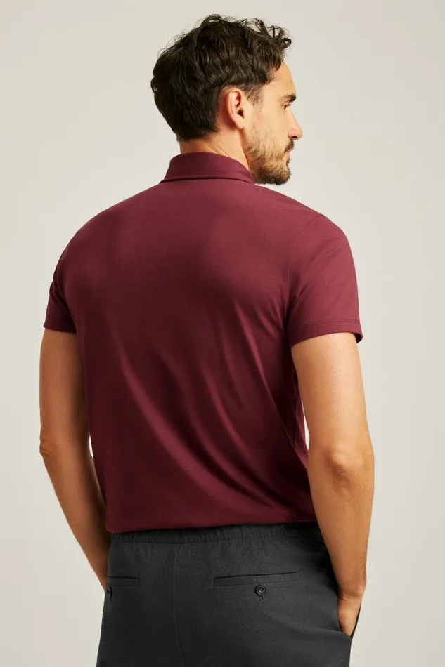 Men Golf Polos and Tops Bonobos Pima Performance Polo Tawny Port