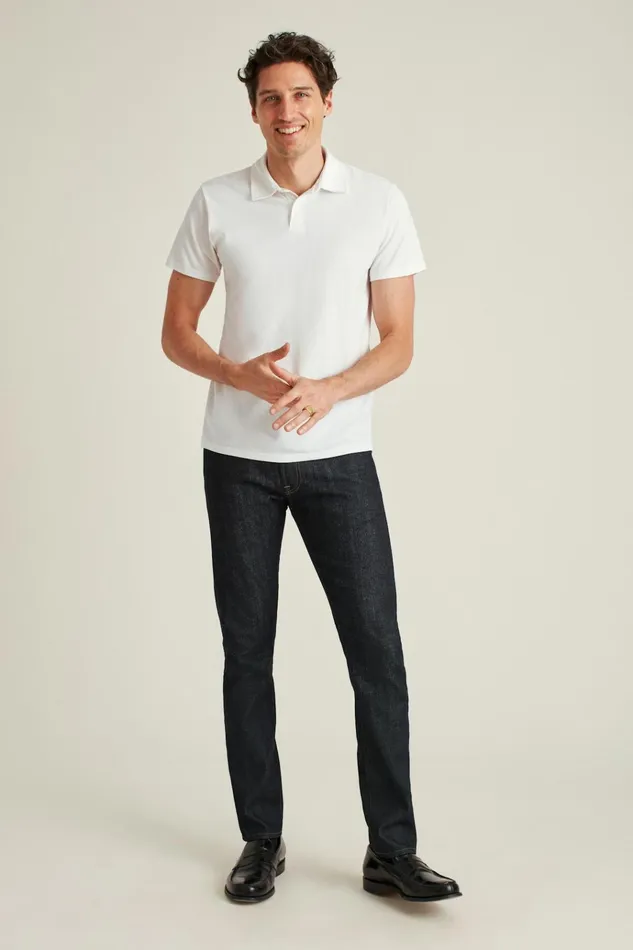 Men Golf Polos and Tops Bonobos Pima Performance Polo White