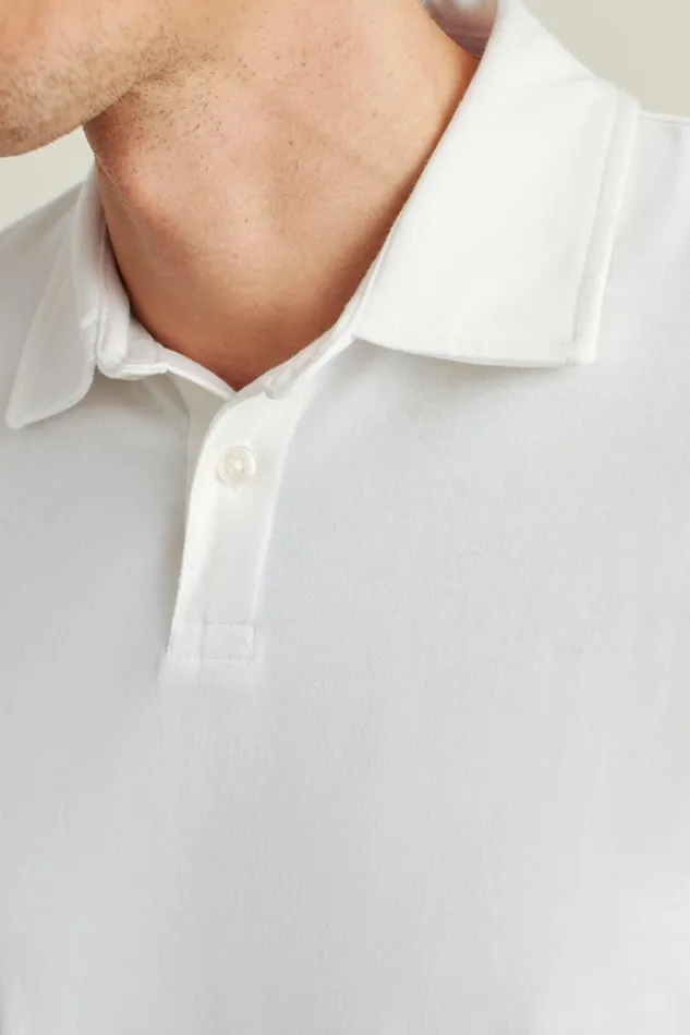 Men Golf Polos and Tops Bonobos Pima Performance Polo White