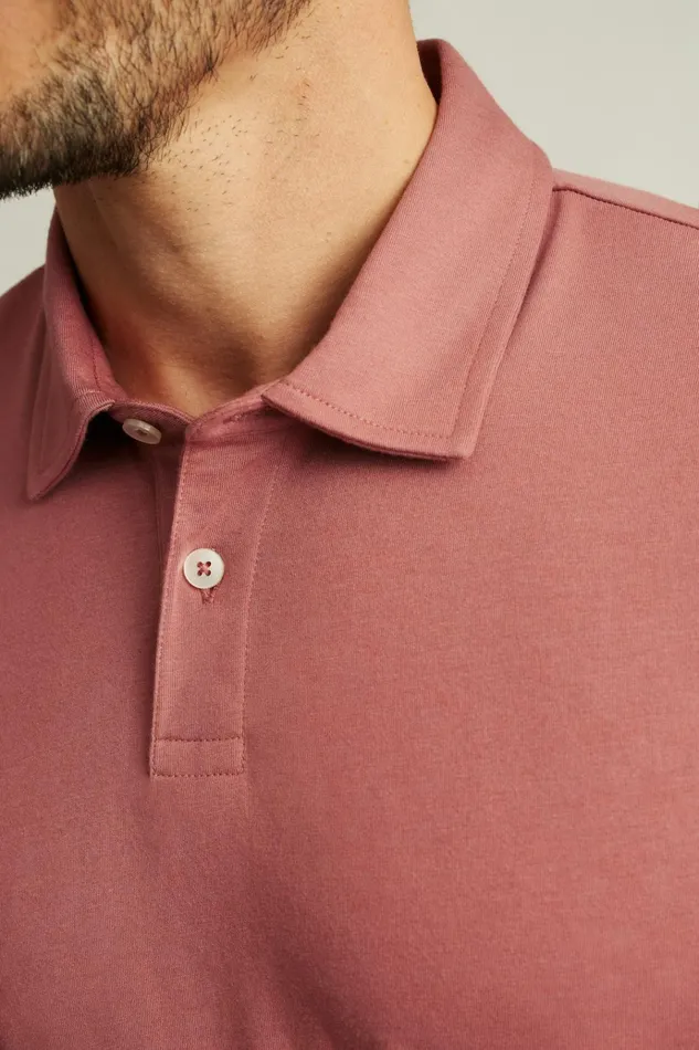 Men Golf Polos and Tops Bonobos Pima Performance Polo Withered Rose