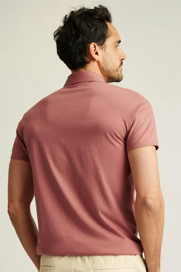 Men Golf Polos and Tops Bonobos Pima Performance Polo Withered Rose